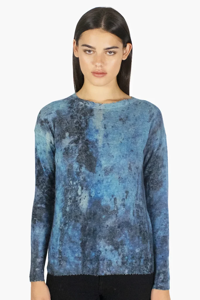 Autumn cashmere marble print crew best sale
