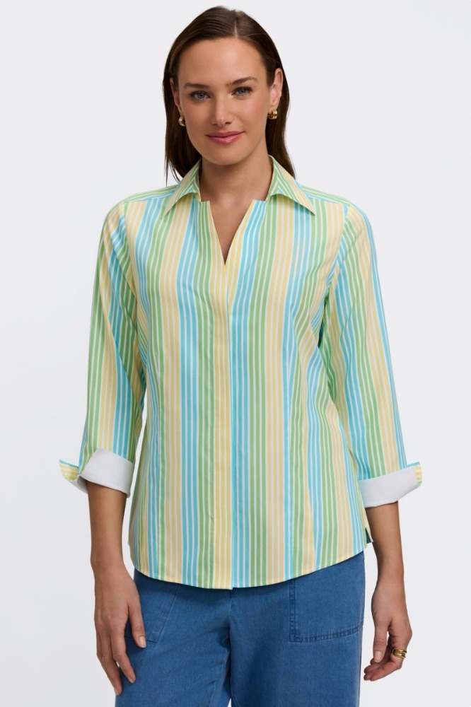 2026-03-Foxcroft-taylor-3-4-ombre-ppo-strp-sht-multi-womenswear