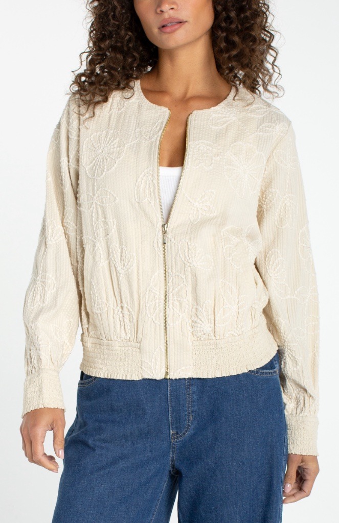 2026-04-Liverpool-Los-Angeles-WOMENS-long-slv-collarless-jacket-w-smocking-LM1C88EE59-pale-sand-st