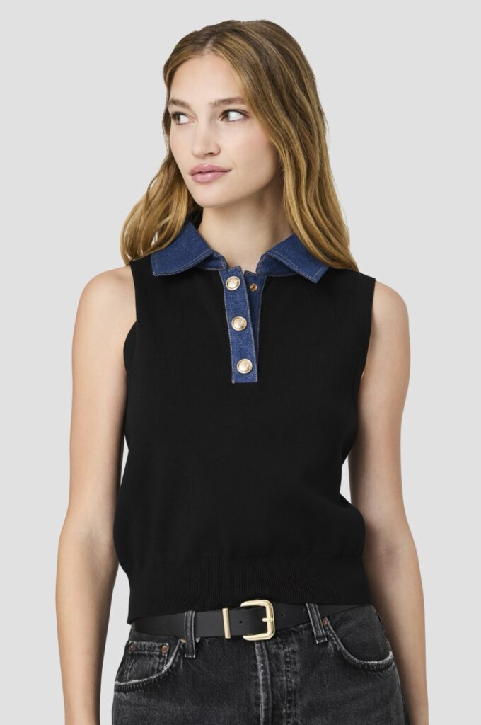 2026-07-G-III-Apparel-Group-Maxime-Knit-Denim-Collared-Sweater-Vest-Black