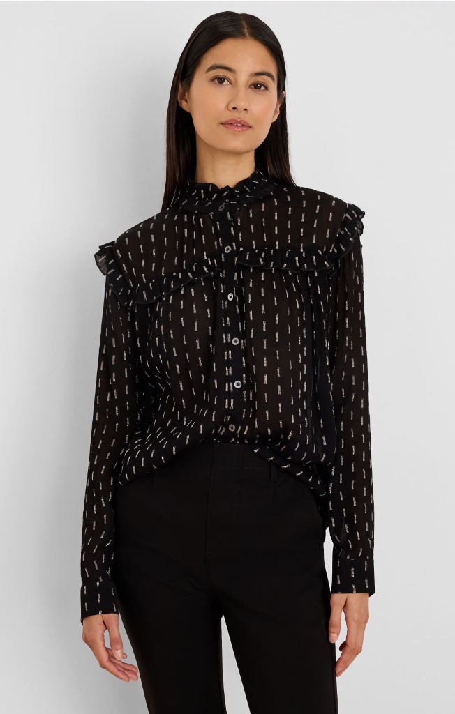 2026-08-NIC-ZOE-Mayyfair-Nights-Chiffon-Shirt-Tops-Black-Multi