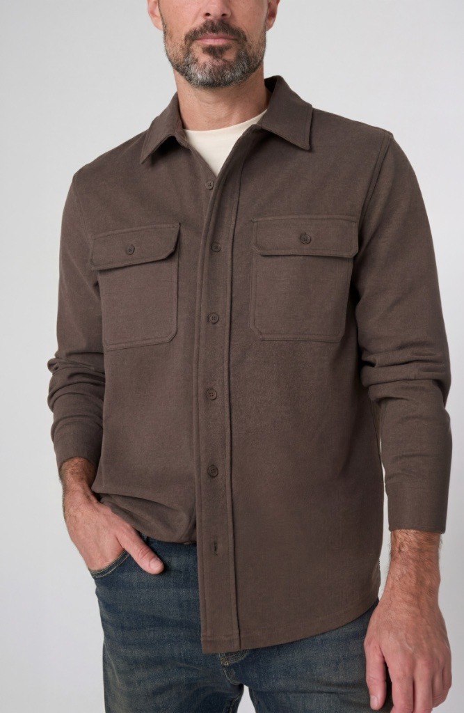 2026-08-Liverpool-Los-Angeles-MEN-mens-knit-ls-button-up-shirt-w-flap-pkts-deep-earth
