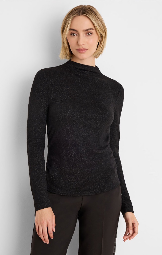2026-08-NIC-ZOE-Everyday-Sparkle-Ruched-Top-Black-Onyx